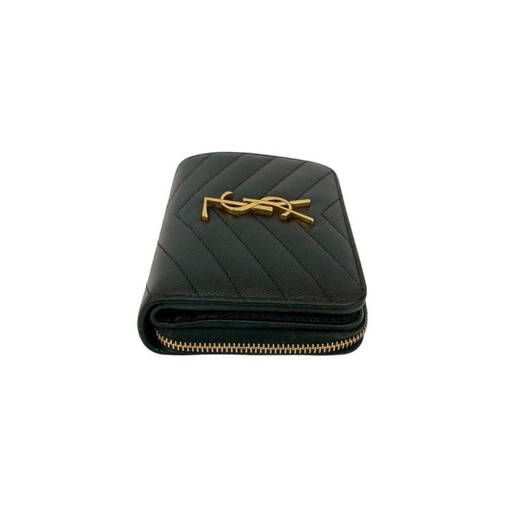 Saint Laurent Paris YSL Leather Bifold Wallet Compact Zip Around - Picture 5 of 10